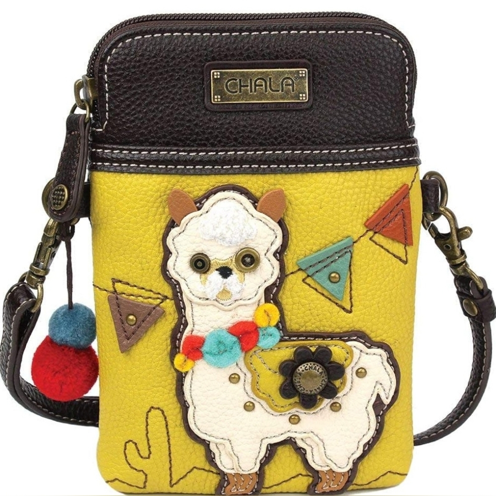 Chala Designer Handbags Llama Cellphone Crossbody Handbag purse pouch